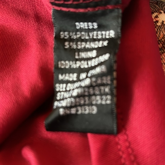 By & by burgandy red floral, spaghetti strap, tiered dress - Picture 8 of 10